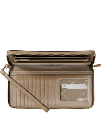 Michael Michael Kors Jet Set Travel Large Pebbled Leather Wristlet Camel