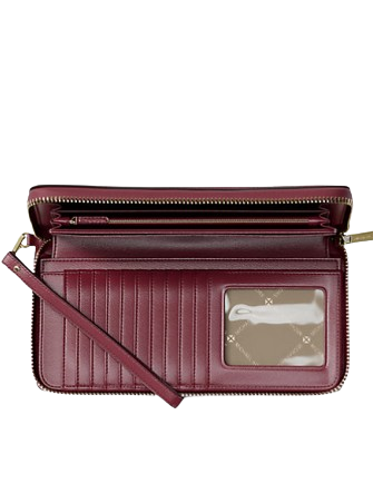 Michael Michael Kors Jet Set Travel Large Pebbled Leather Wristlet Cherry