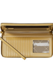 Michael Michael Kors Jet Set Travel Large Pebbled Leather Wristlet Honey