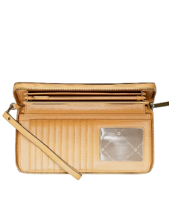 Michael Michael Kors Jet Set Travel Large Pebbled Leather Wristlet Honeywheat