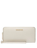 Michael Michael Kors Jet Set Travel Large Pebbled Leather Wristlet Light Cream