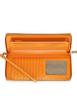 Michael Michael Kors Jet Set Travel Large Pebbled Leather Wristlet Pop Orange