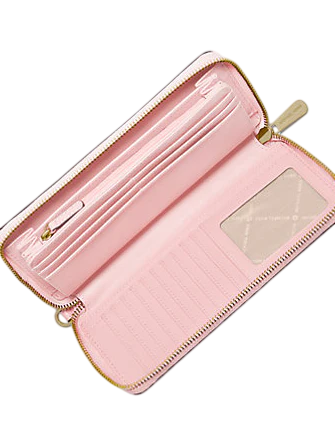 Michael Michael Kors Jet Set Travel Large Pebbled Leather Wristlet Powder Blush
