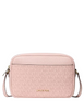 Michael Michael Kors Jet Set Travel Large Signature Logo Camera Crossbody Bag Powder Blush