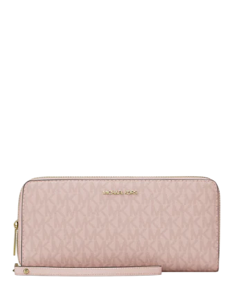 Michael Michael Kors Jet Set Travel Large Signature Logo Continental Wristlet