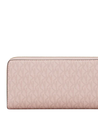 Michael Michael Kors Jet Set Travel Large Signature Logo Continental Wristlet Powder Blush