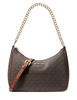 Michael Michael Kors Jet Set Travel Large Signature Logo Convertible Crossbody Bag Brown