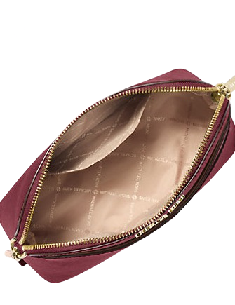 Michael Michael Kors Jet Set Travel Medium Dome Crossbody Bag Oxblood 