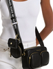 Michael Michael Kors Jet Set Travel Medium Leather Messenger Bag Black
