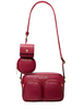 Michael Michael Kors Jet Set Travel Medium Leather Messenger Bag Cherry