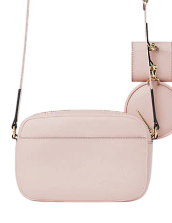 Michael Michael Kors Jet Set Travel Medium Leather Messenger Bag Powder Blush