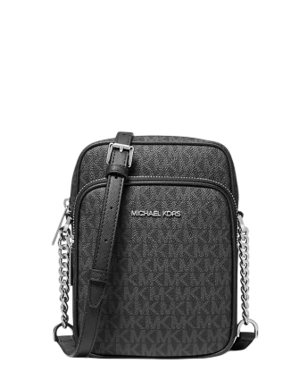 Michael Michael Kors Jet Set Travel Medium Logo Crossbody Bag Black