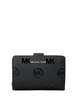 Michael Michael Kors Jet Set Travel Medium Logo Debossed Billfold Wallet Black