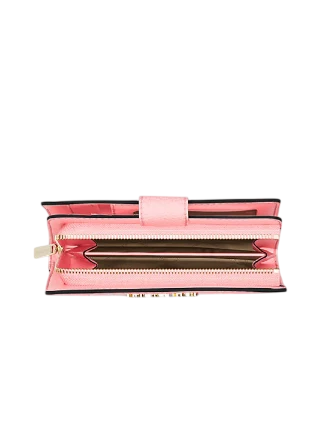 Michael Michael Kors Jet Set Travel Medium Logo Debossed Billfold Wallet Carnation