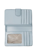 Michael Michael Kors Jet Set Travel Medium Logo Debossed Billfold Wallet Pale Ocean