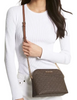 Michael Michael Kors Jet Set Travel Medium Logo Dome Crossbody Bag Brown