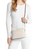 Michael Michael Kors Jet Set Travel Medium Logo Dome Crossbody Bag Vanilla