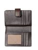 Michael Michael Kors Jet Set Travel Medium Logo Embossed Burnished Wallet Chocolate