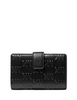 Michael Michael Kors Jet Set Travel Medium Logo Embossed Wallet Black