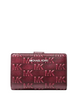 Michael Michael Kors Jet Set Travel Medium Logo Embossed Wallet Maroon
