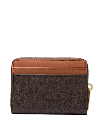 Michael Michael Kors Jet Set Travel Medium Logo Zip-Around Card Case Brown