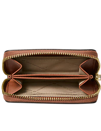 Michael Michael Kors Jet Set Travel Medium Logo Zip-Around Card Case Brown