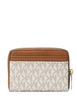 Michael Michael Kors Jet Set Travel Medium Logo Zip-Around Card Case Vanilla 