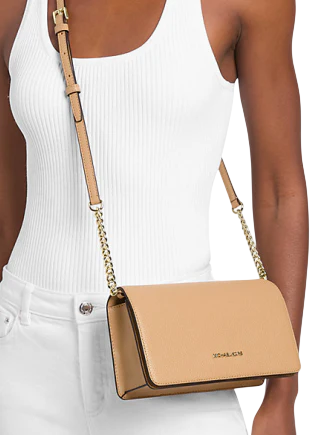 Michael Michael Kors Jet Set Travel Medium Pebbled Leather Crossbody Bag
