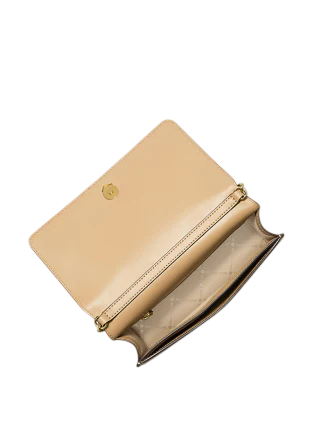 Michael Michael Kors Jet Set Travel Medium Pebbled Leather Crossbody Bag Camel