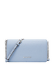 Michael Michael Kors Jet Set Travel Medium Pebbled Leather Crossbody Bag Pale Ocean