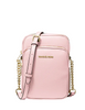 Michael Michael Kors Jet Set Travel Medium Pebbled Leather Crossbody Bag Powder Blush