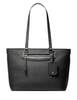 Michael Michael Kors Jet Set Travel Medium Pebbled Leather Tote Bag Black