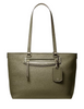 Michael Michael Kors Jet Set Travel Medium Pebbled Leather Tote Bag Loden