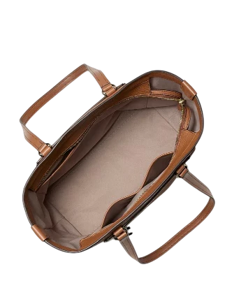 Michael Michael Kors Jet Set Travel Medium Pebbled Leather Tote Bag Luggage 