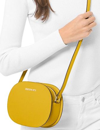 Michael Michael Kors Jet Set Travel Medium Saffiano Leather Crossbody Bag Golden Yellow 