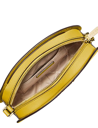 Michael Michael Kors Jet Set Travel Medium Saffiano Leather Crossbody Bag Golden Yellow 
