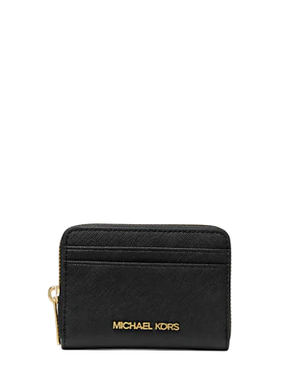 Michael Michael Kors Jet Set Travel Medium Saffiano Leather Wallet Black
