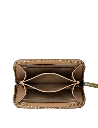 Michael Michael Kors Jet Set Travel Medium Saffiano Leather Wallet Camel
