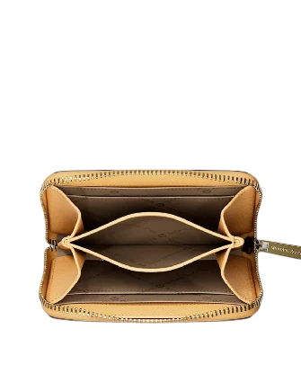 Michael Michael Kors Jet Set Travel Medium Saffiano Leather Wallet Honeywheat
