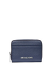 Michael Michael Kors Jet Set Travel Medium Saffiano Leather Wallet Navy