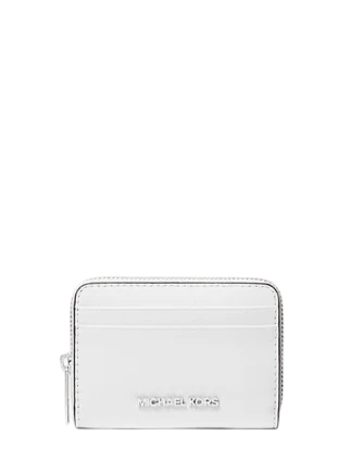 Michael Michael Kors Jet Set Travel Medium Saffiano Leather Wallet Optic White