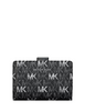 Michael Michael Kors Jet Set Travel Medium Signature Logo Billfold Wallet Black
