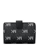 Michael Michael Kors Jet Set Travel Medium Signature Logo Billfold Wallet Black