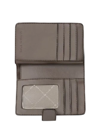 Michael Michael Kors Jet Set Travel Medium Signature Logo Billfold Wallet Mushroom