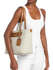 Michael Michael Kors Jet Set Travel Medium Signature Logo Tote Bag Vanilla Acorn