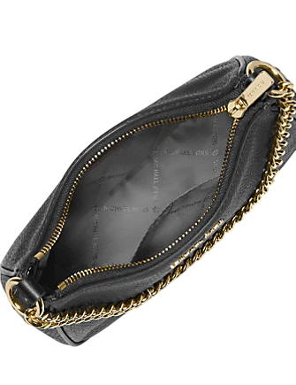 Michael Michael Kors Jet Set Travel Pebbled Leather Convertible Crossbody Bag Black