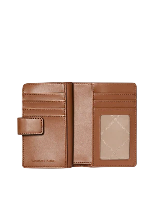 Michael Michael Kors Jet Set Travel Printed Signature Logo Wallet Brown