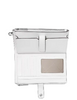 Michael Michael Kors Jet Set Travel Rainbow Logo Embossed Wristlet Optic White