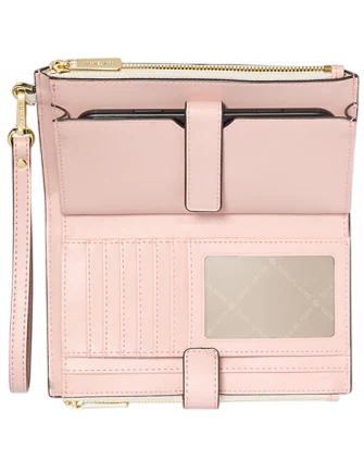 Michael Michael Kors Jet Set Travel Signature Logo Smartphone Wallet Powder Blush