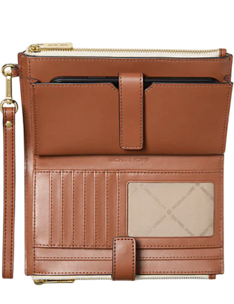 Michael Michael Kors Jet Set Travel Signature Logo Smartphone Wallet Vanilla